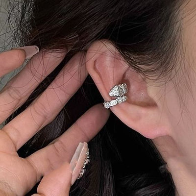 Full Diamond Snake Ear Clips