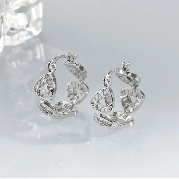 Diamond Triangle Earrings