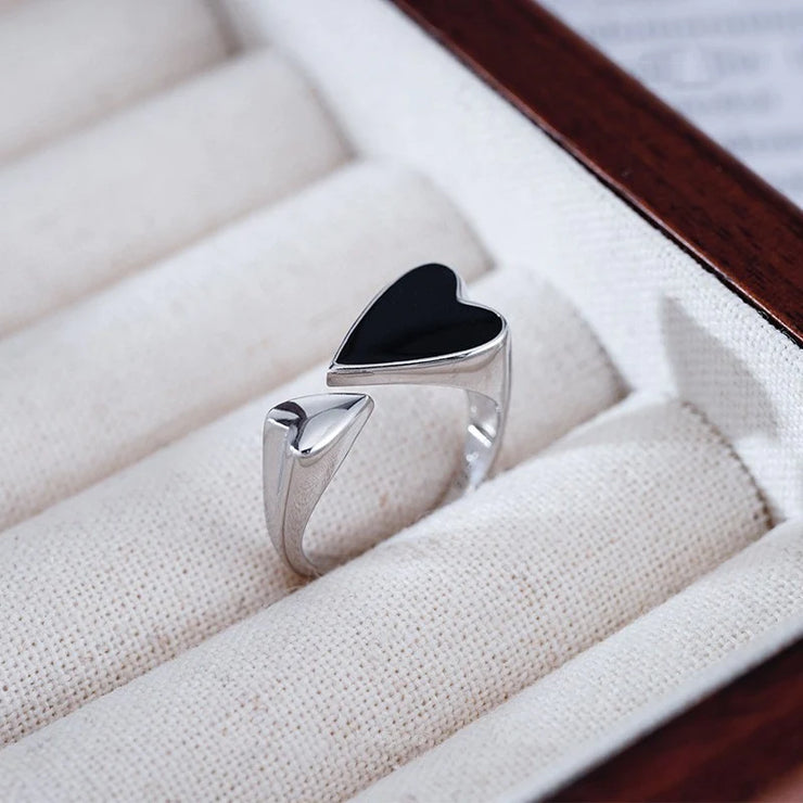 Adjustable Double Heart Ring