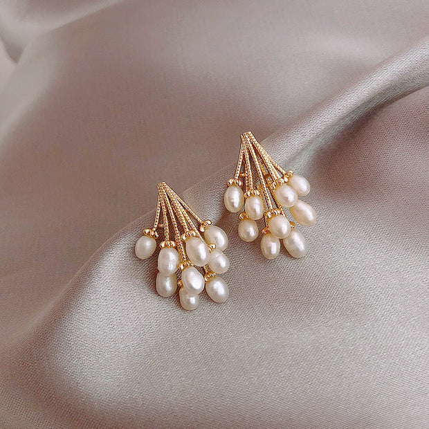 Pearl string earrings