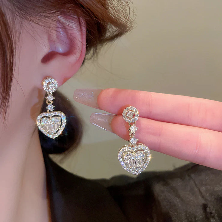 Love heart shaped earrings