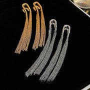 U-Shape Long Chain Tassel Earrings