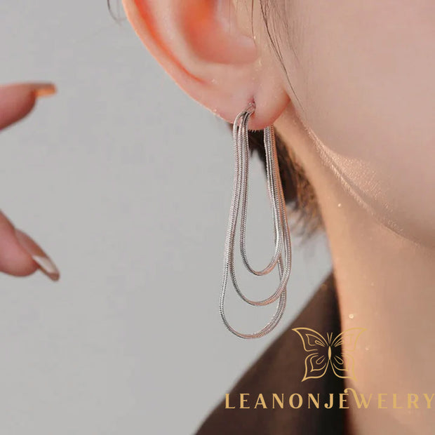 Multi-layer tassel earrings