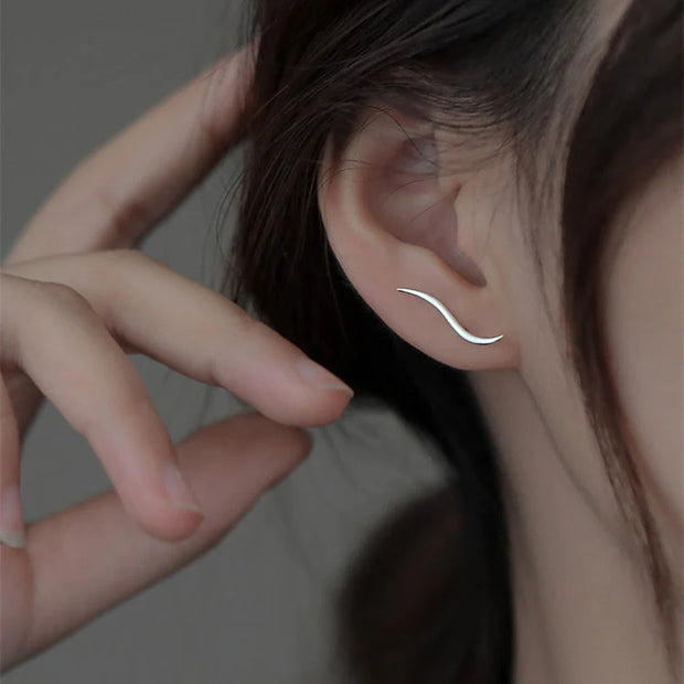 Sterling silver Wave Earrings