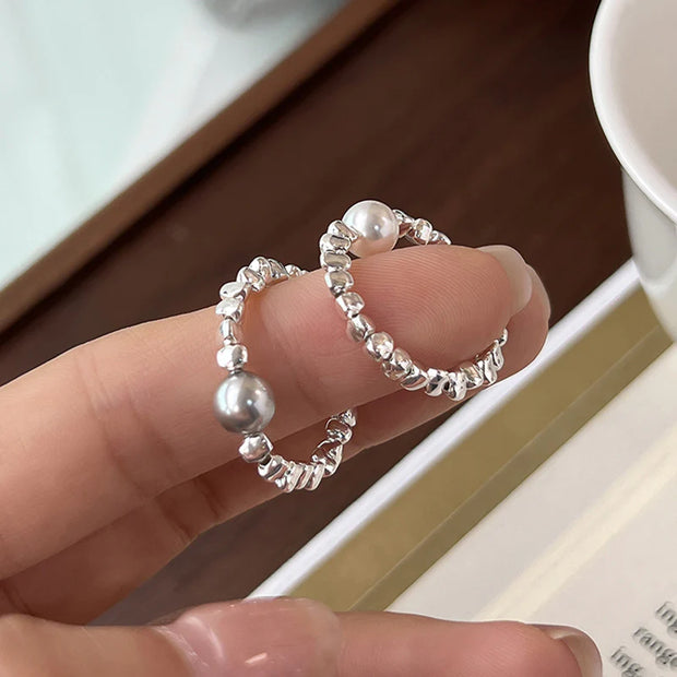 Silver Pearl Ring