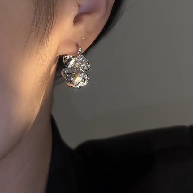 Diamond Triangle Earrings