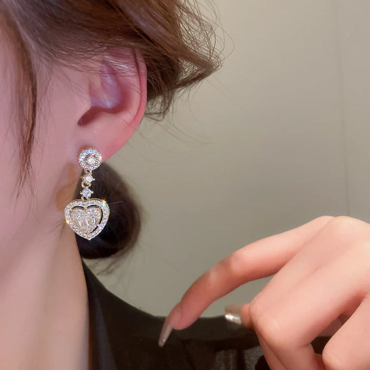 Love heart shaped earrings