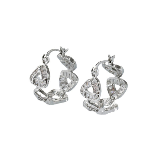 Diamond Triangle Earrings