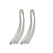 U-Shape Long Chain Tassel Earrings