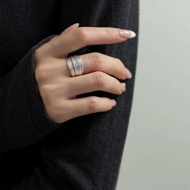 Sterling Silver Wrapped Wire Ring