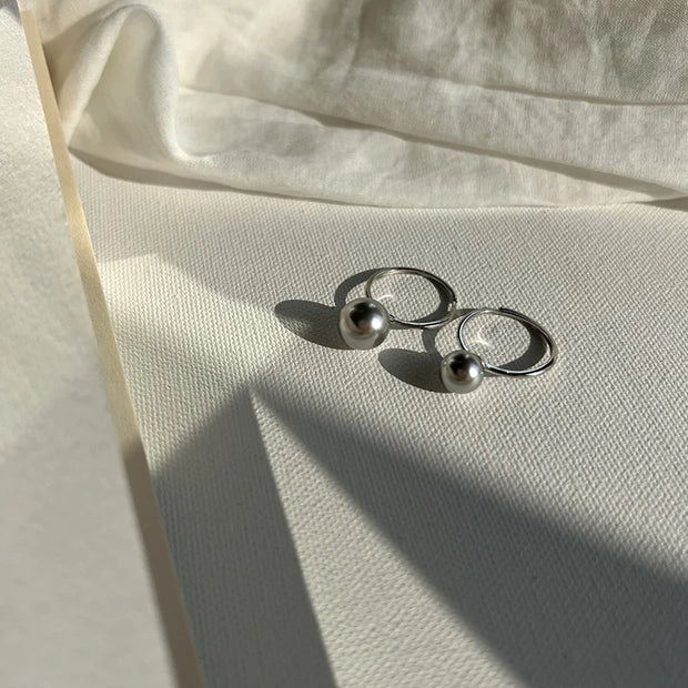 Sterling Silver Adjustable Pearl Ring