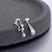 Sterling Silver Asymmetrical Earrings