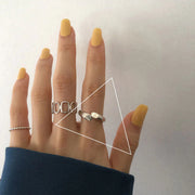 Patchwork geometric ring