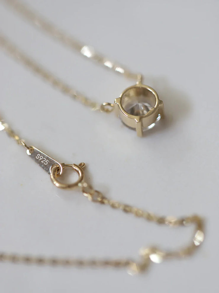 925 Sterling Silver 14K Gold Plated Necklace