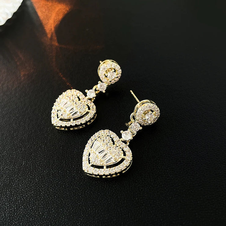 Love heart shaped earrings