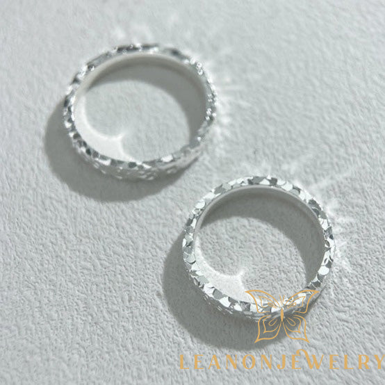 Sterling Silver Crushed Ice Ring