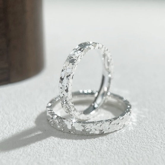 Sterling Silver Crushed Ice Ring