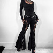 Women's Diablo Style Strappy Flared Pants