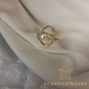 Simple Pearl Bead Wrap Ring