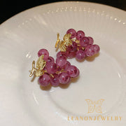 Resin Grape Earrings