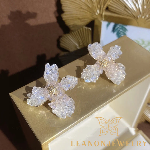 Crystal Flower Earrings