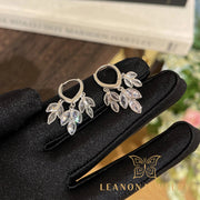 Ice Crystal Leaf Earrings