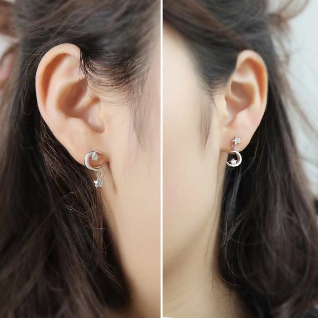 Star and Moon Earrings