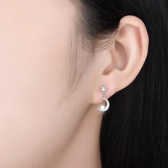 Star and Moon Earrings