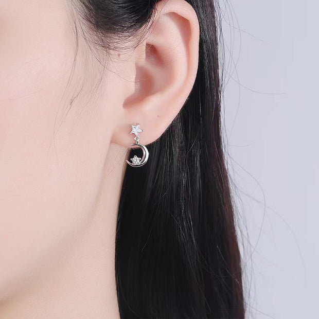 Star and Moon Earrings