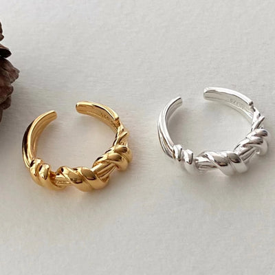 Twisted Texture Adjustable Ring