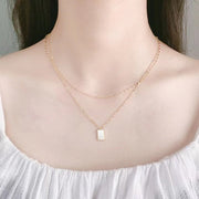 Small Square Seashell Necklace