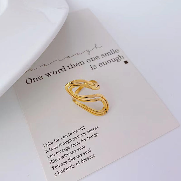 Double S-Shaped Finger Ring