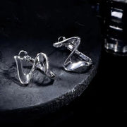 Silver Wave Earrings