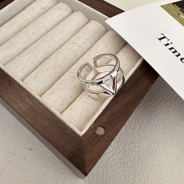 Sterling Silver V Ring