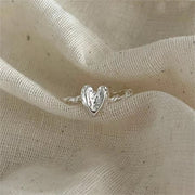 Sterling Silver Love twisted wire ring