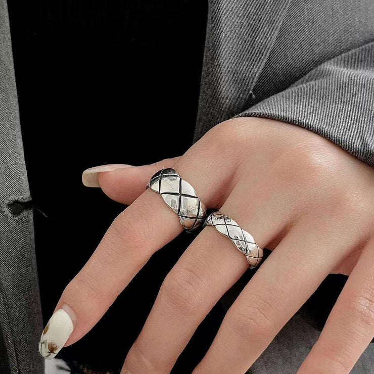 Sterling Silver Latticework Adjustable Ring