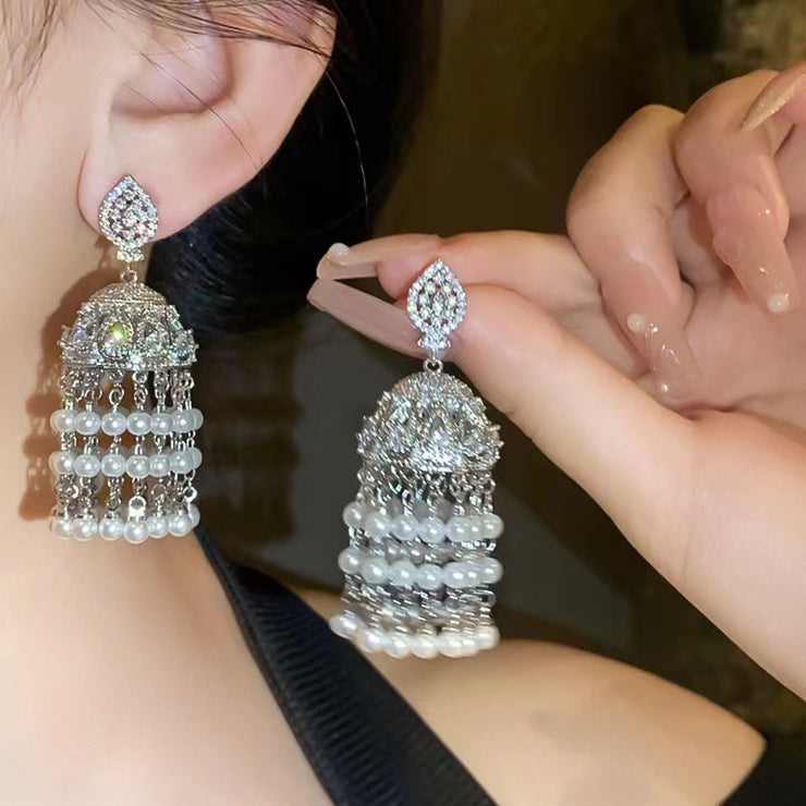 Beaded Tassel Bead Earrings