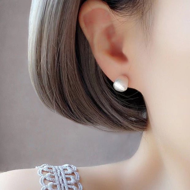 Curved Frosted Earrings