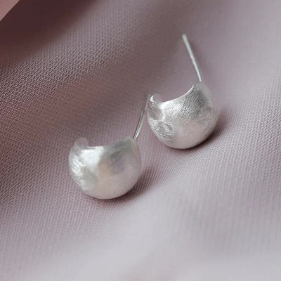 Curved Frosted Earrings