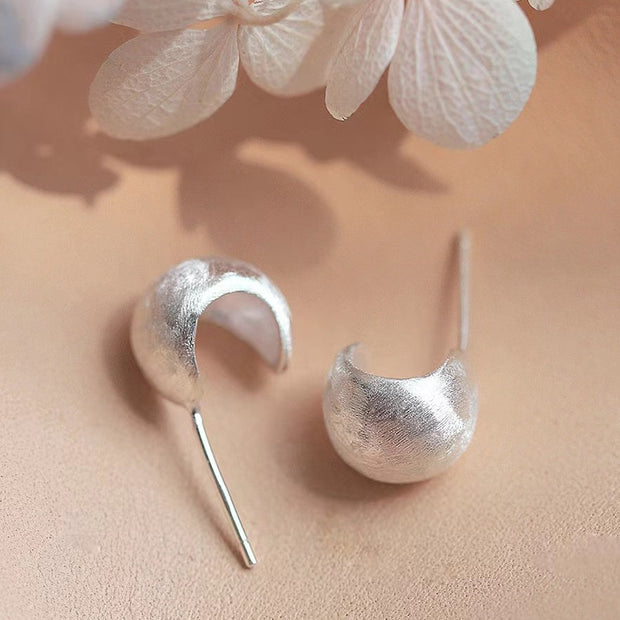 Curved Frosted Earrings