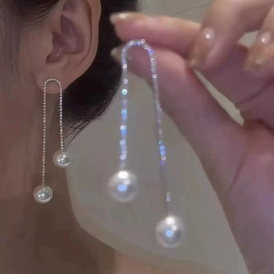 Tassel pearl earrings