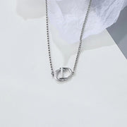 Sterling Silver CD Letter Necklace
