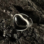 Onyx Heart Ring