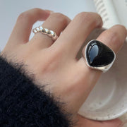 Onyx Heart Ring