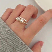 Three pearl ring