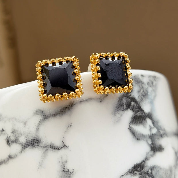 Square Zirconia Earrings