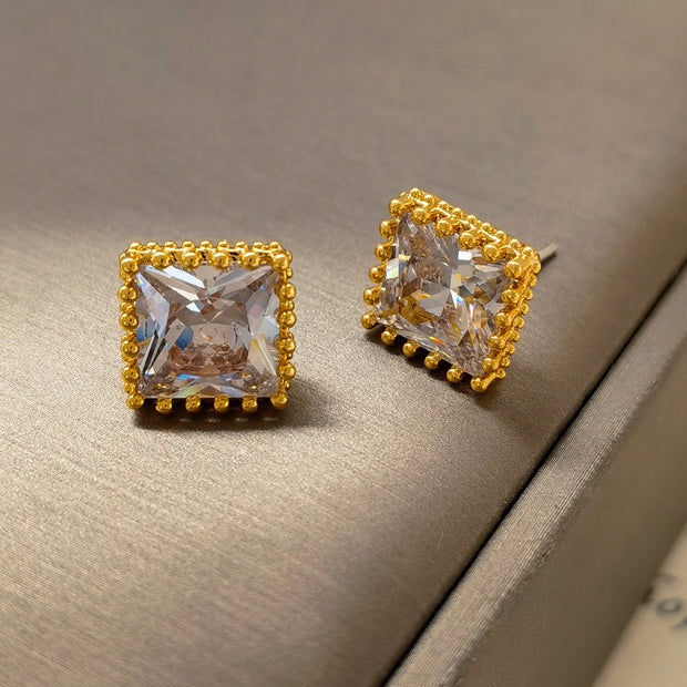 Square Zirconia Earrings