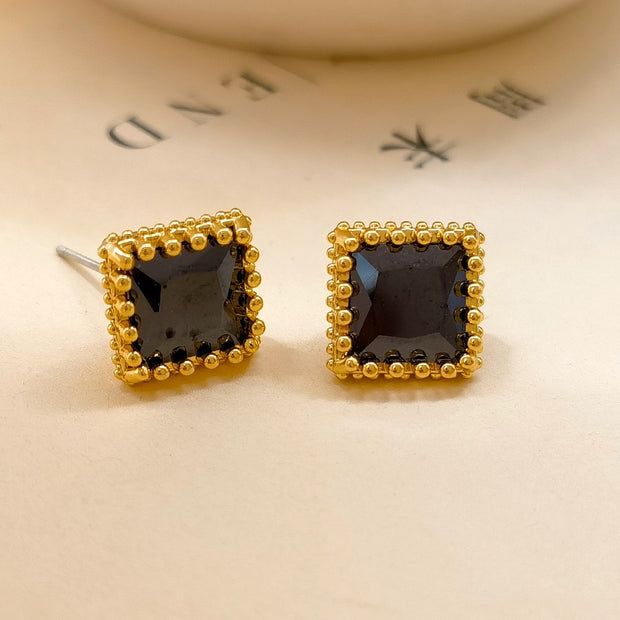 Square Zirconia Earrings