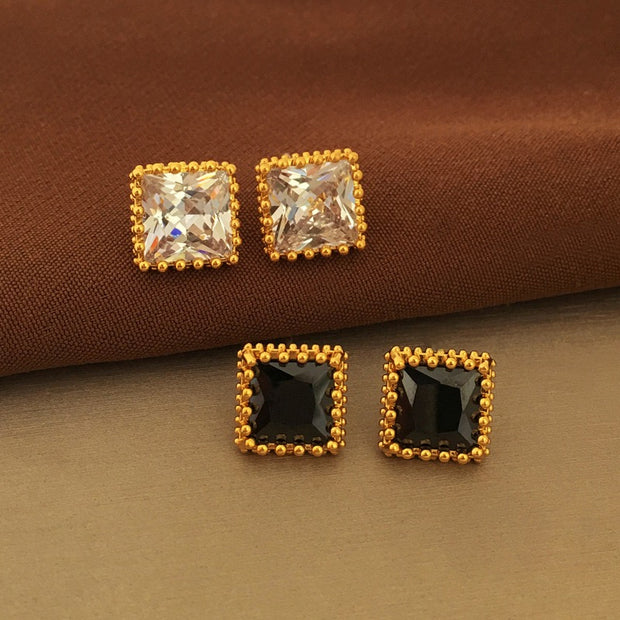 Square Zirconia Earrings