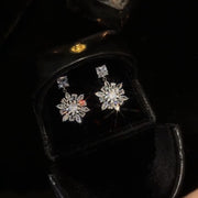 Zircon Snowflake Earrings